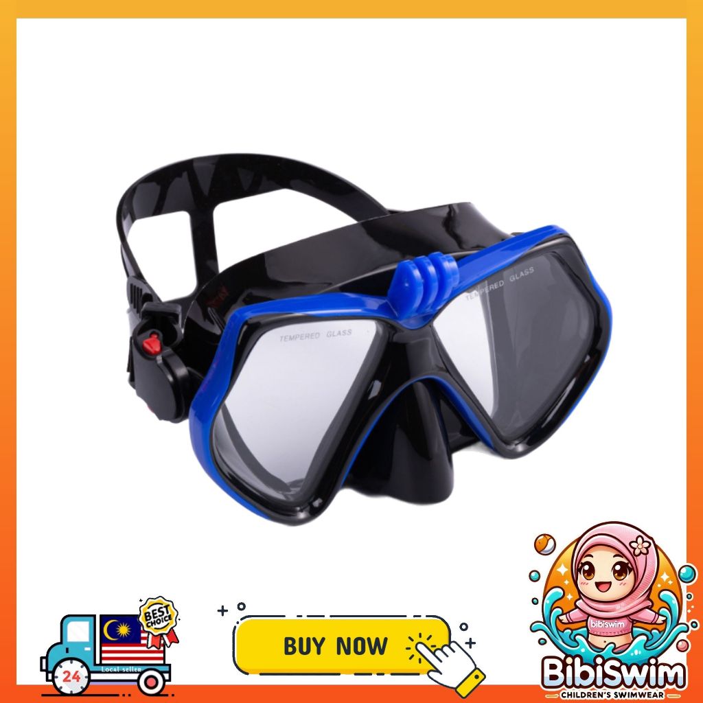 BIBISWIM Snorkel Mask with Camera Mount