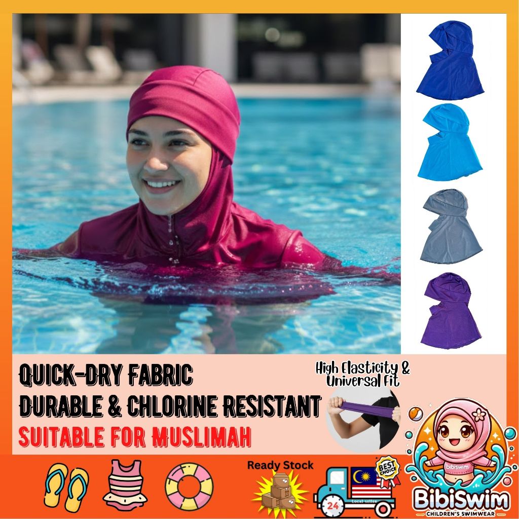 BIBISWIM Modest Swim Cap 6 Colors