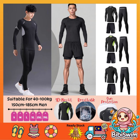 BIBISWIM Resort Wave Men's Long Sleeve Rash Guard Set