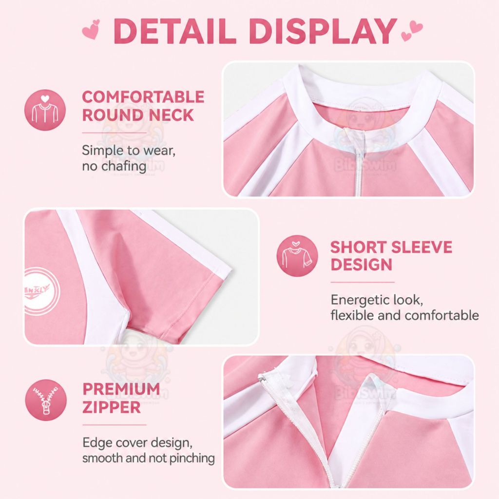 BIBISWIM Seaside Cartoon Baby Girl Swimsuit