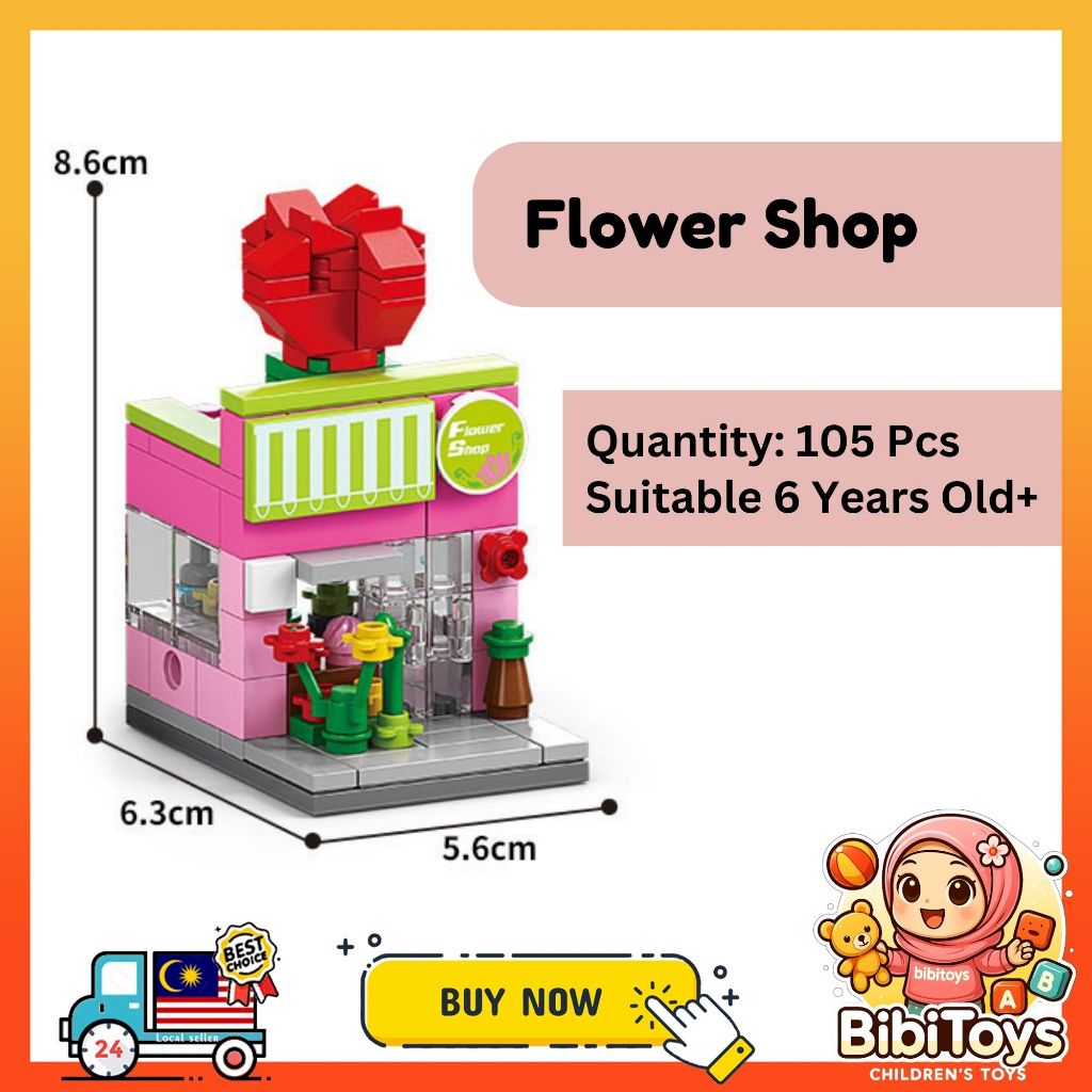 BIBISWIM STEM Street Shop Building Blocks