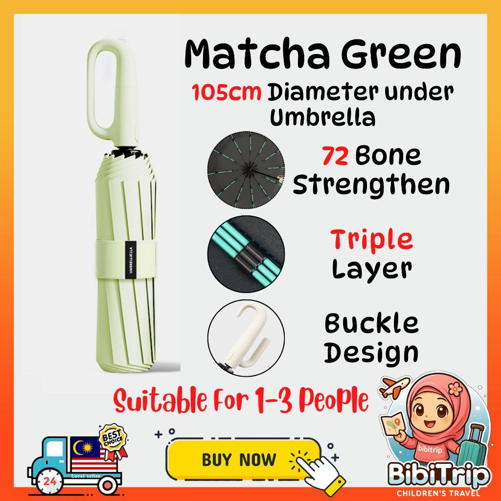 BIBISWIM Heavy Duty Auto UV Umbrella