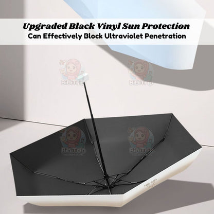 BIBISWIM 6-Rib Mini Pocket Sun Rain Umbrella