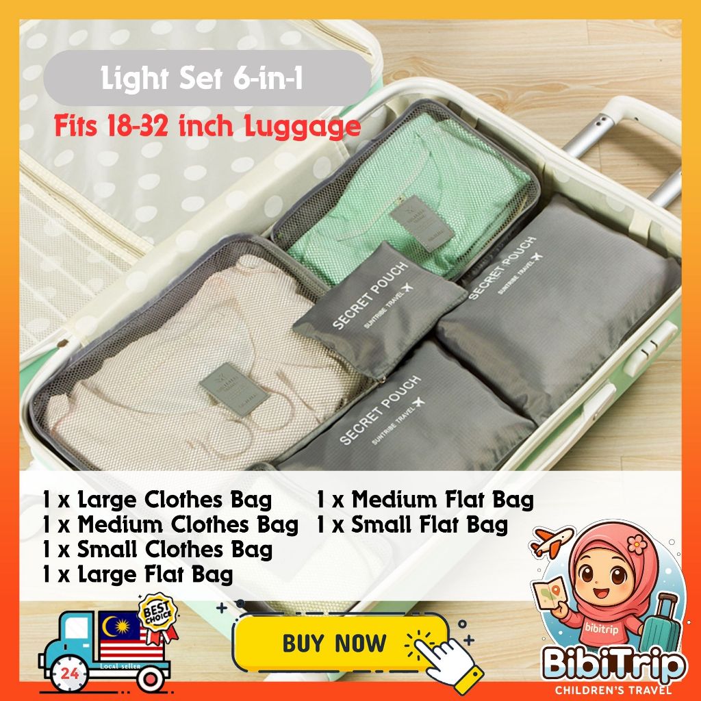 BIBISWIM 10-in-1 Packing Cube Travel Set