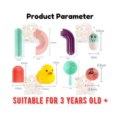 BIBISWIM Bath Ball Water Slide Track