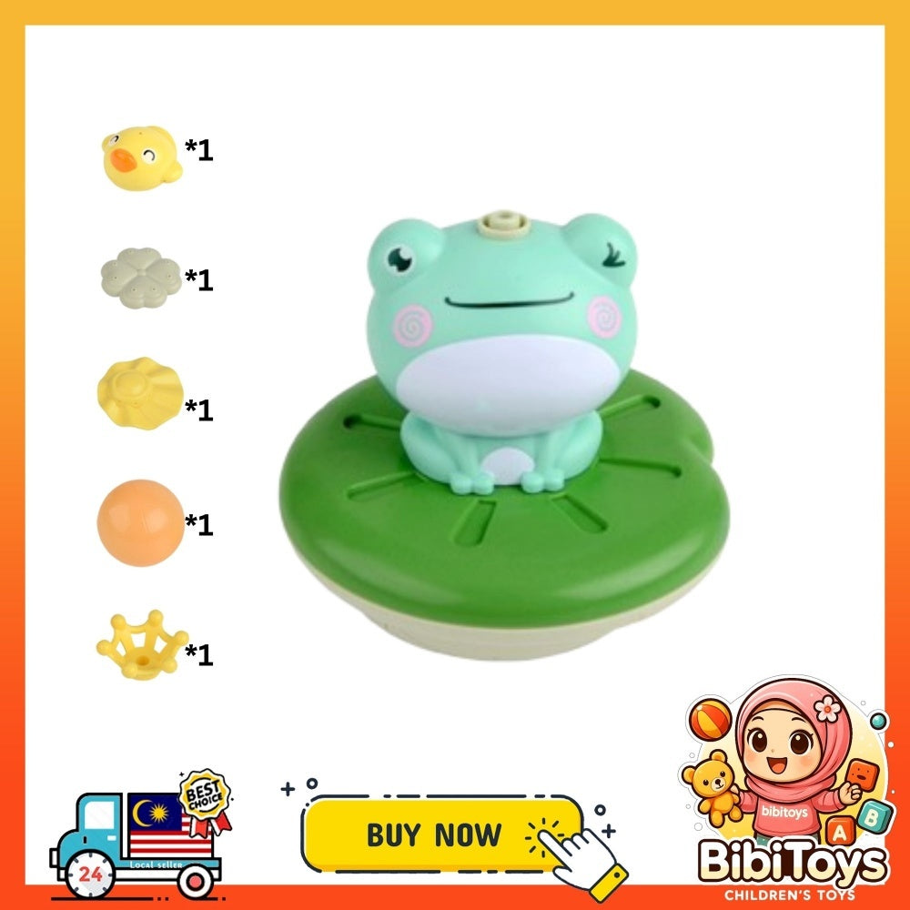 BIBISWIM Battery Operated Frog Spray Bath Toy