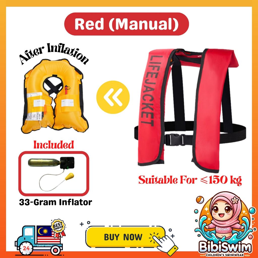 BIBISWIM AutoManual Inflatable Life Belt