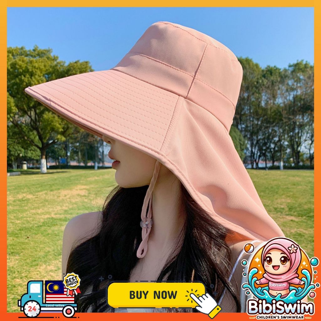 BIBISWIM Foldable Neck Flap Sun Hat