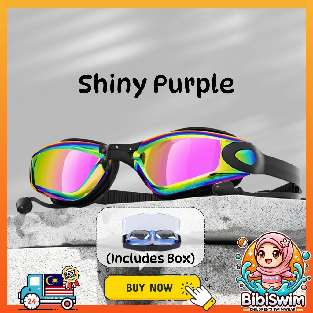 BIBISWIM Earplug Swim Goggles Anti Fog