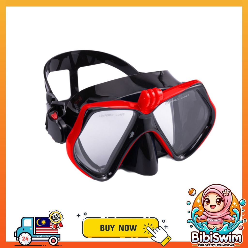 BIBISWIM Snorkel Mask with Camera Mount