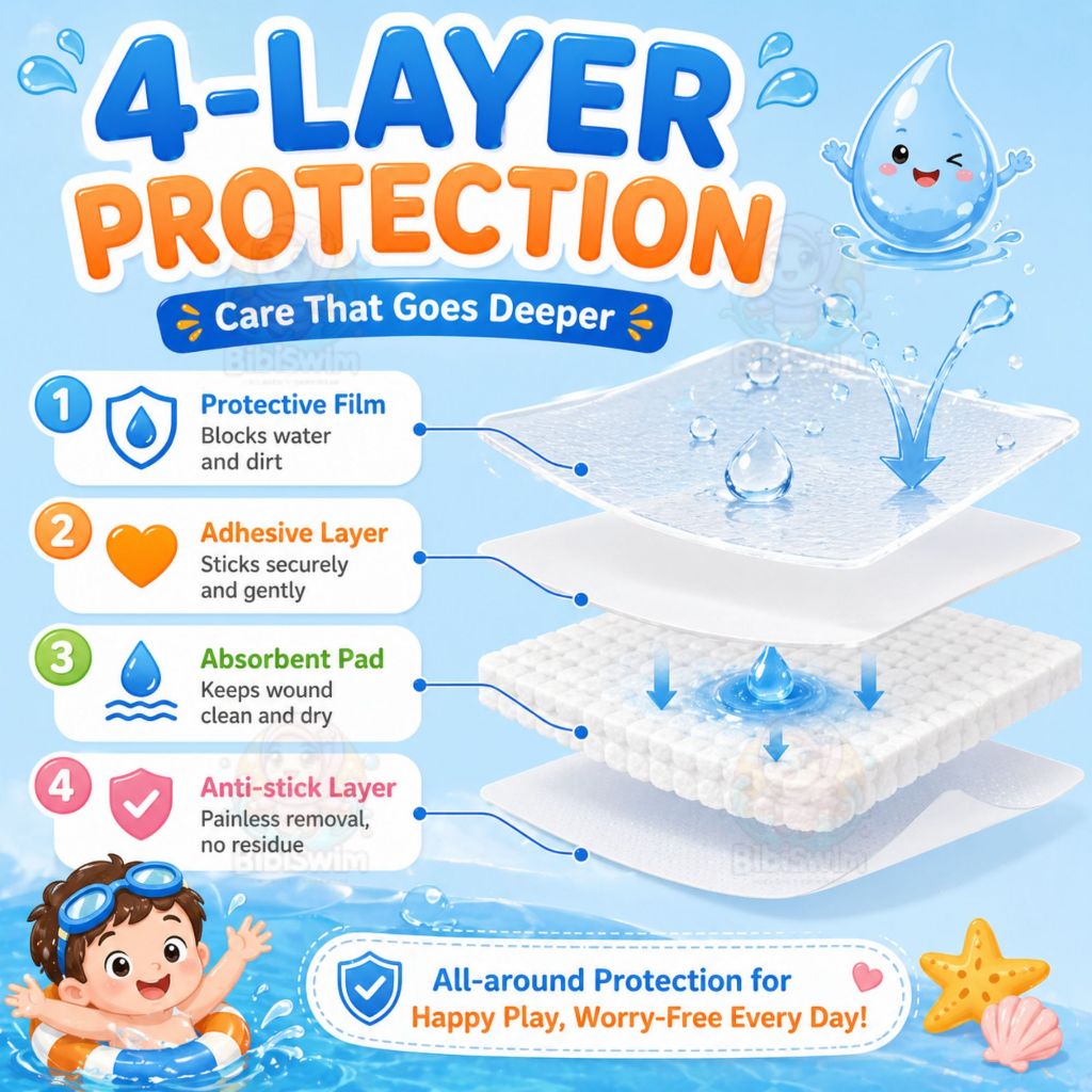 BIBISWIM Ocean Shield Waterproof Transparent Plasters