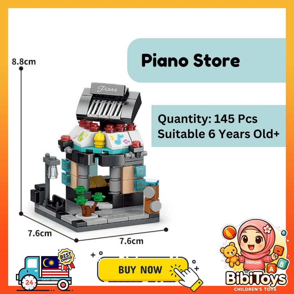 BIBISWIM STEM Street Shop Building Blocks