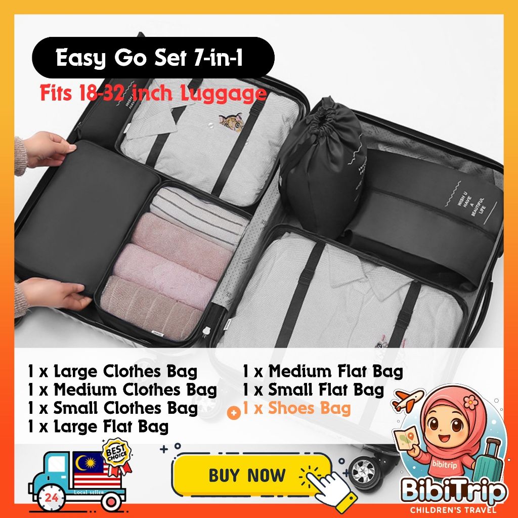 BIBISWIM 10-in-1 Packing Cube Travel Set
