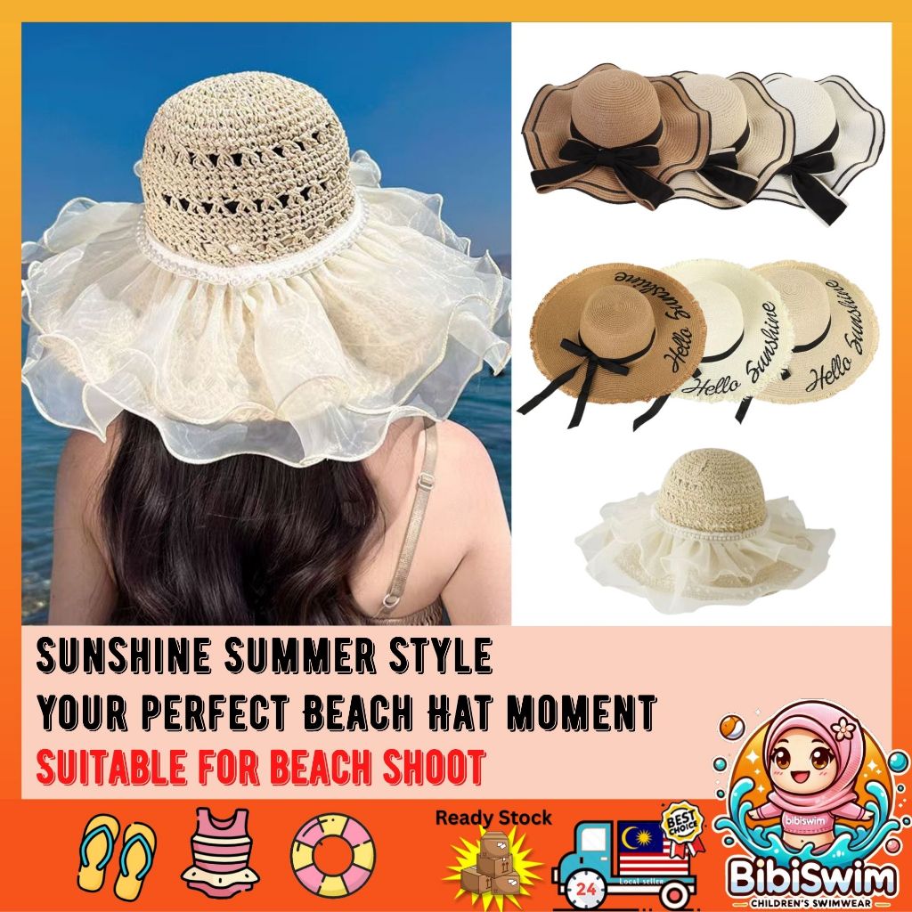 BIBISWIM Embroidered Foldable Sun Hat