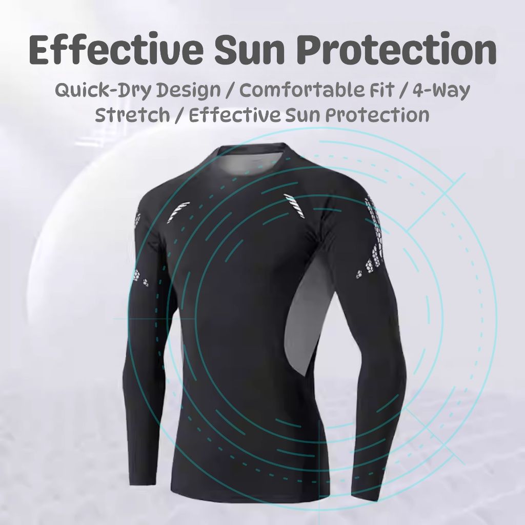 BIBISWIM Resort Wave Men's Long Sleeve Rash Guard Set