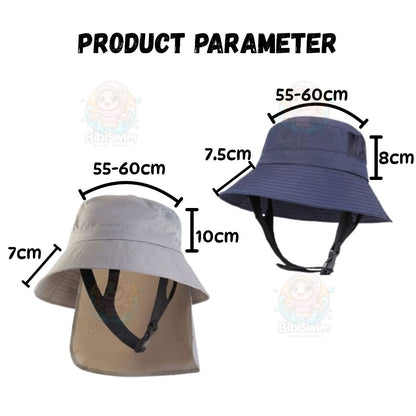 BIBISWIM UPF50+ Windproof Quick-Dry Bucket Hat