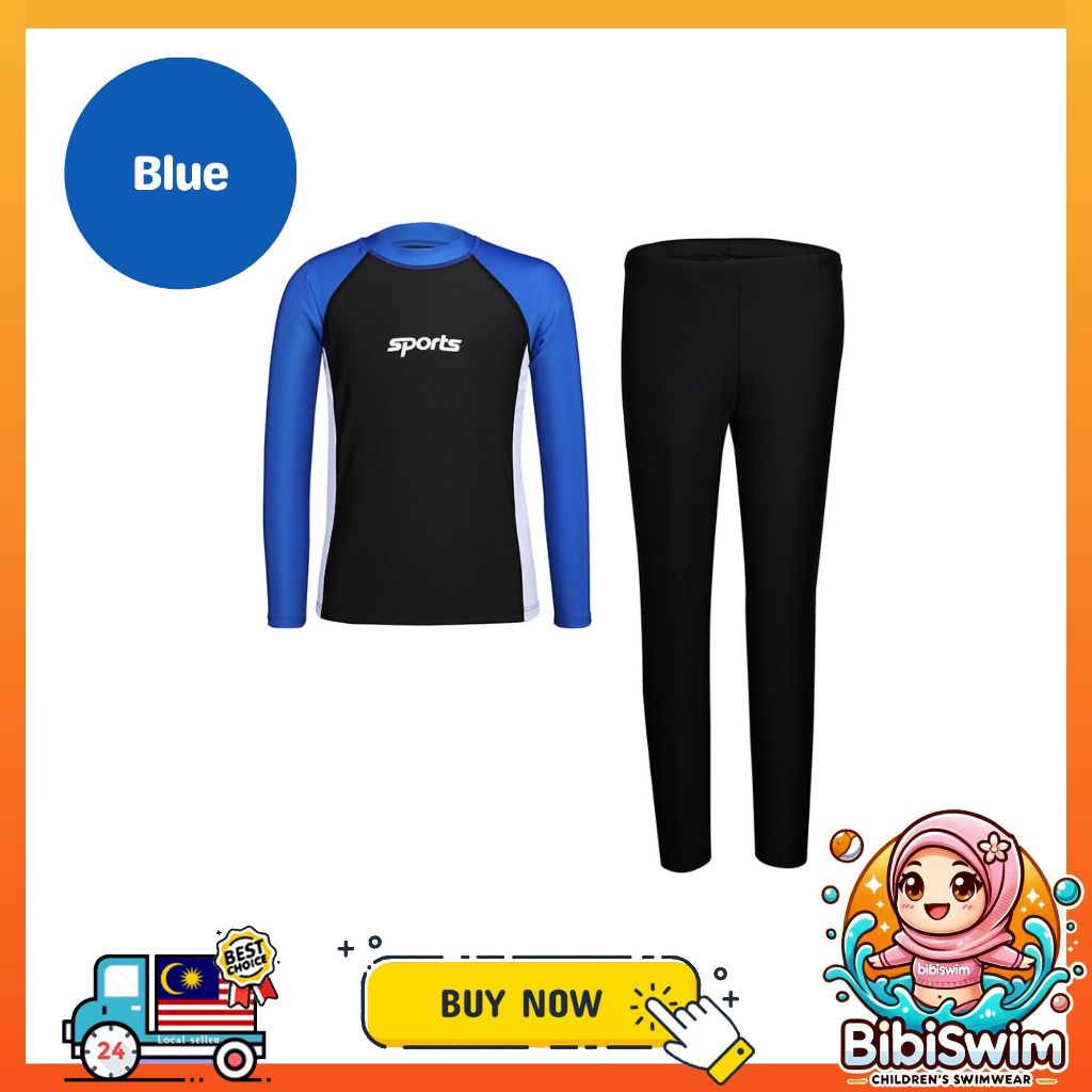 BIBISWIM Bright Blue Kids Swim Set