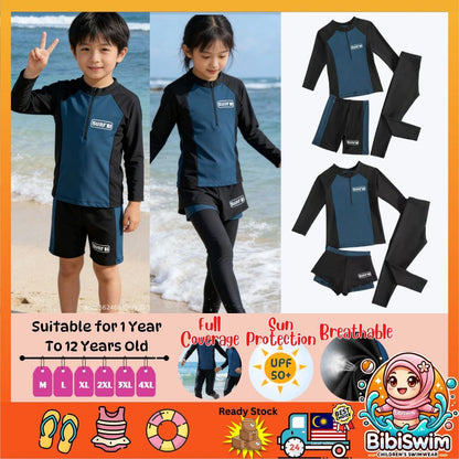 BIBISWIM Ocean Wave Kids Long Pant Swimwear Set