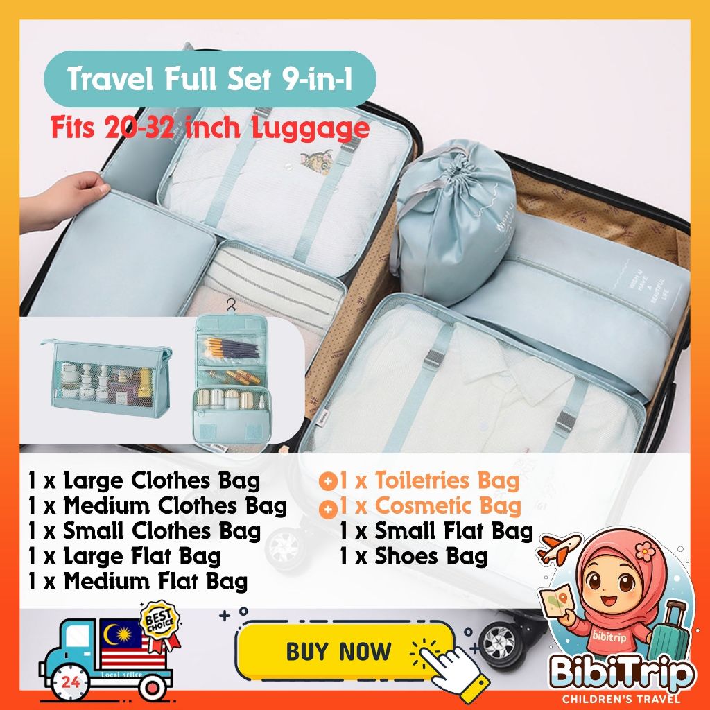 BIBISWIM 10-in-1 Packing Cube Travel Set
