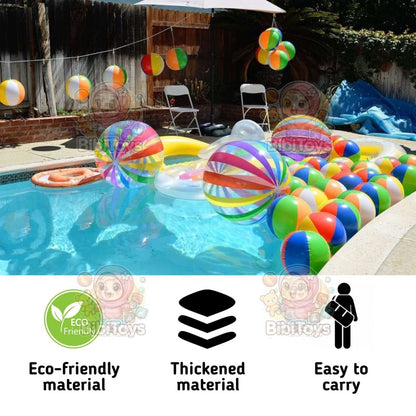 BIBISWIM Kids Inflatable Beach Ball Set