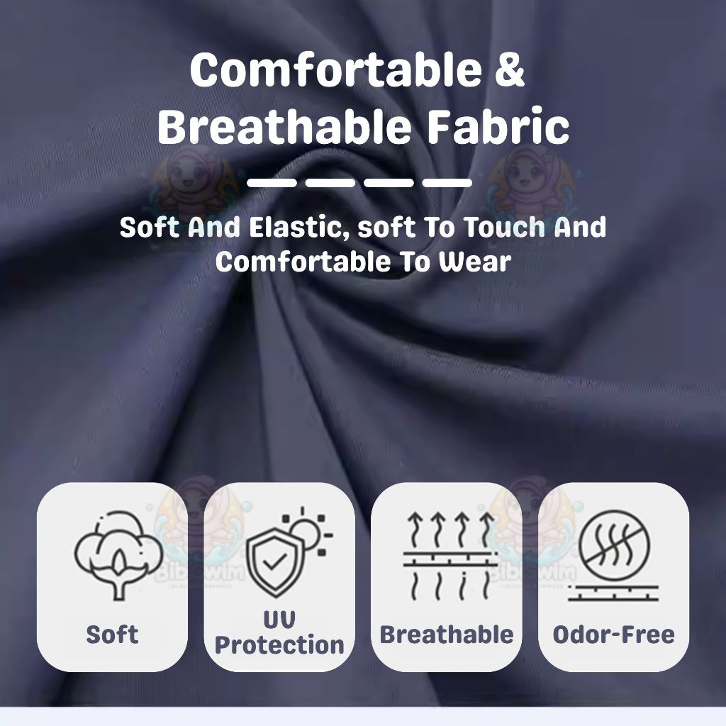 BIBISWIM Plus Size Long Sleeve Swim Skirt