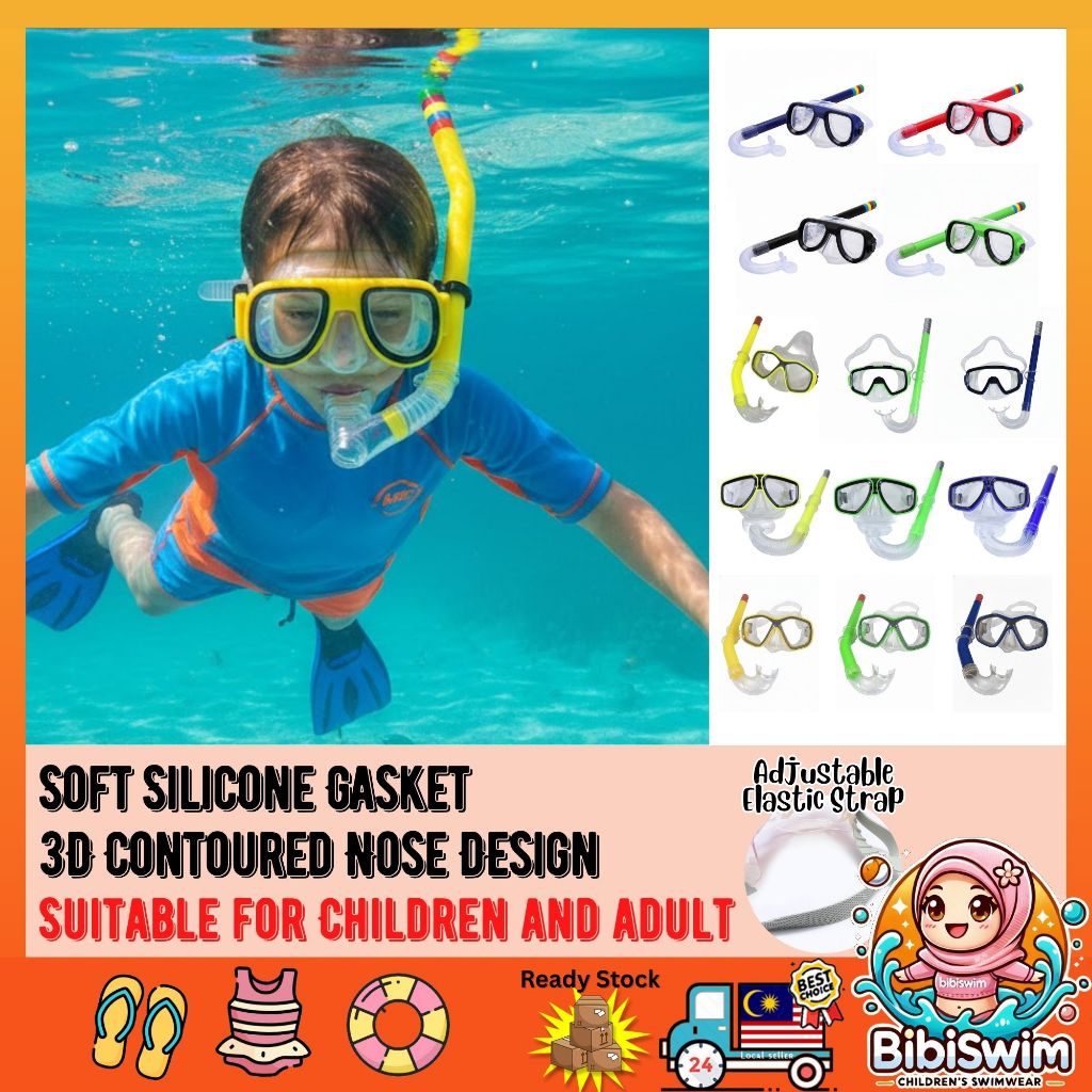 BIBISWIM Anti-Fog Leakproof Snorkel Set