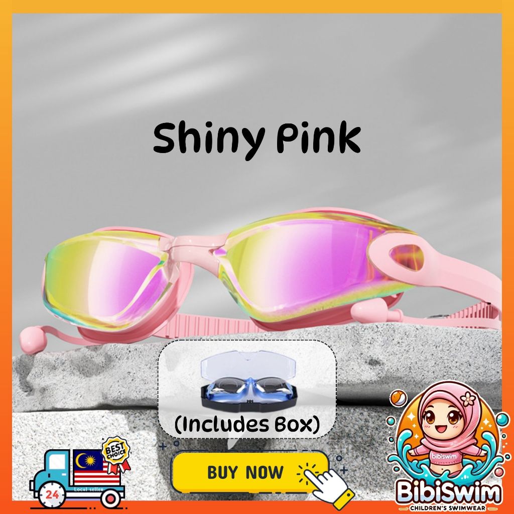 BIBISWIM Earplug Swim Goggles Anti Fog