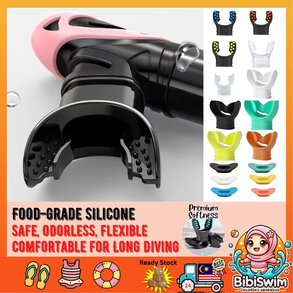 BIBISWIM Ocean Silicone Diving Snorkel Mouthpiece