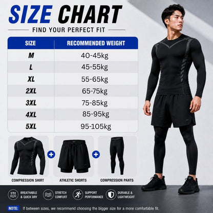 BIBISWIM Ocean Wave Men's Rash Guard Swim Set