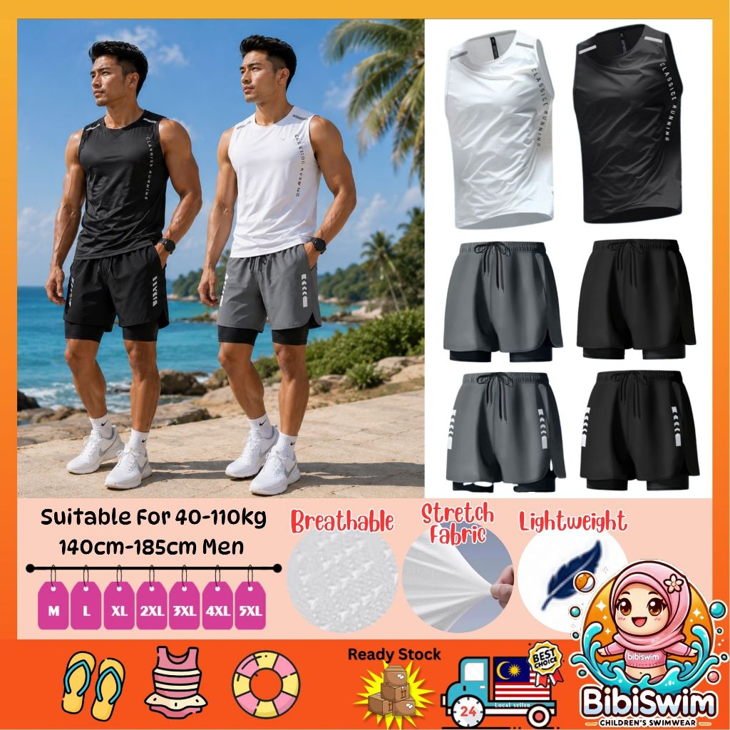 BIBISWIM Resort Sleeveless Men's Swim Vest Set