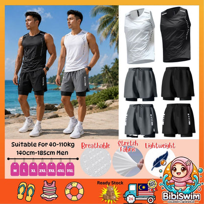 BIBISWIM Resort Sleeveless Men's Swim Vest Set
