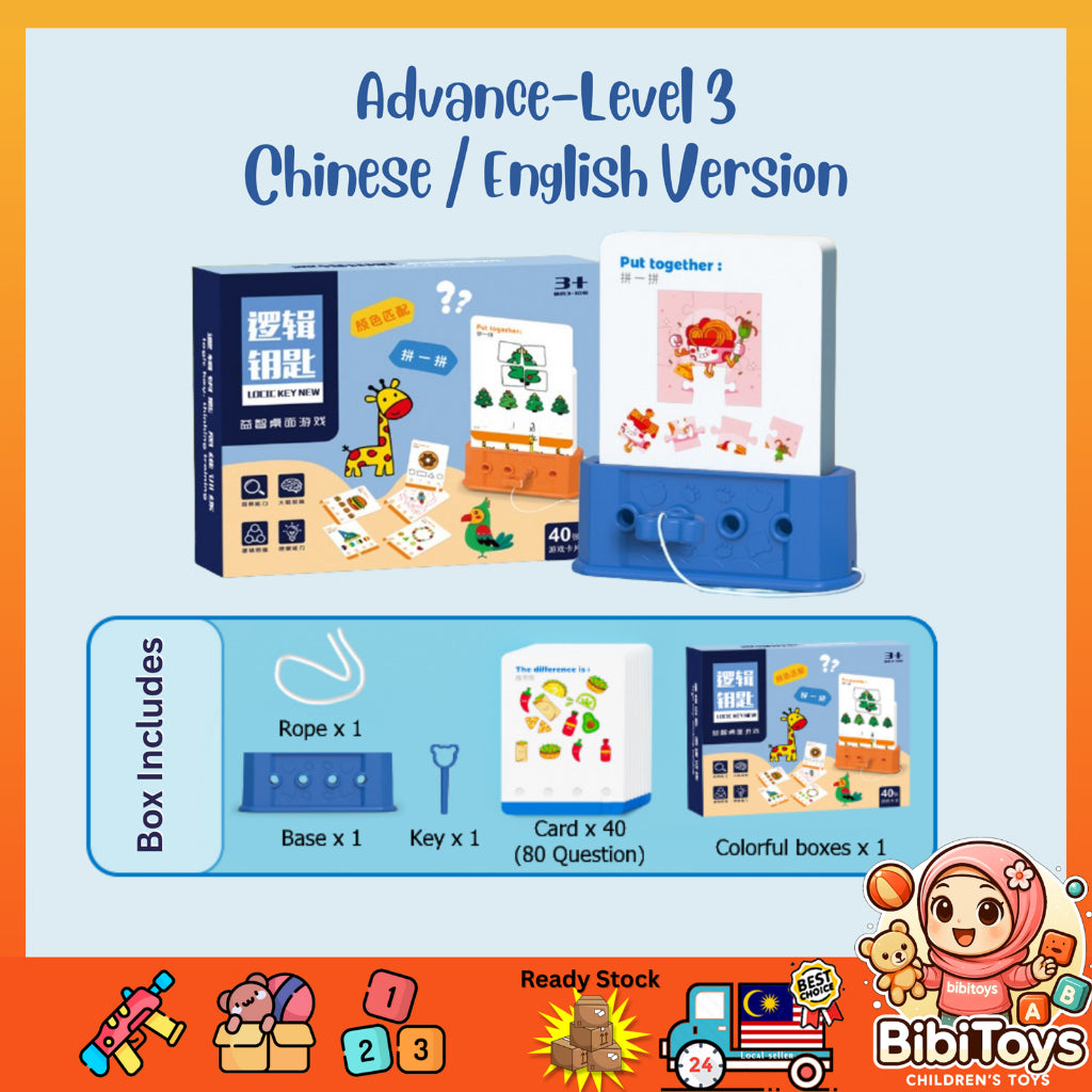BIBISWIM Logic Key Puzzle Cards