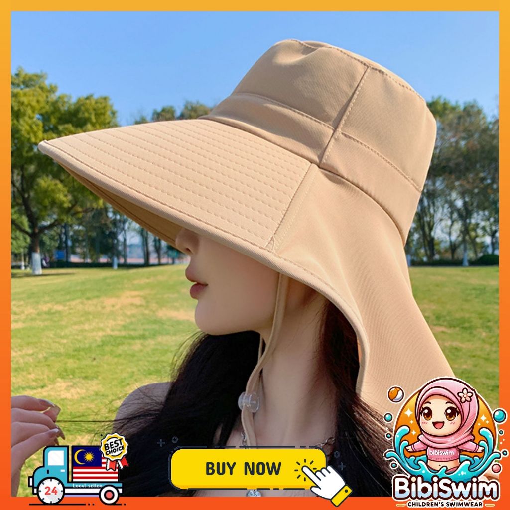 BIBISWIM Foldable Neck Flap Sun Hat