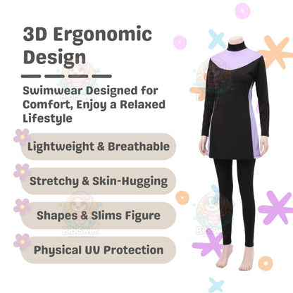 BIBISWIM Modest Plus Size Swim Set