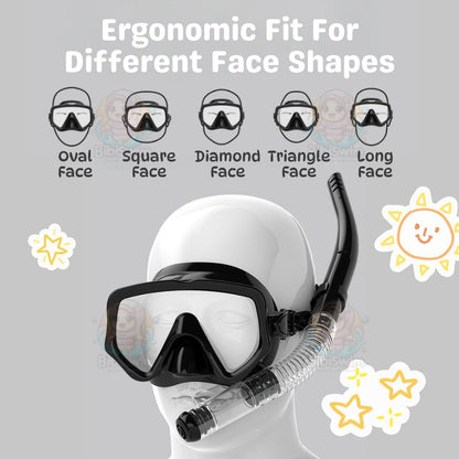 BIBISWIM 20 Color Snorkel Mask Set