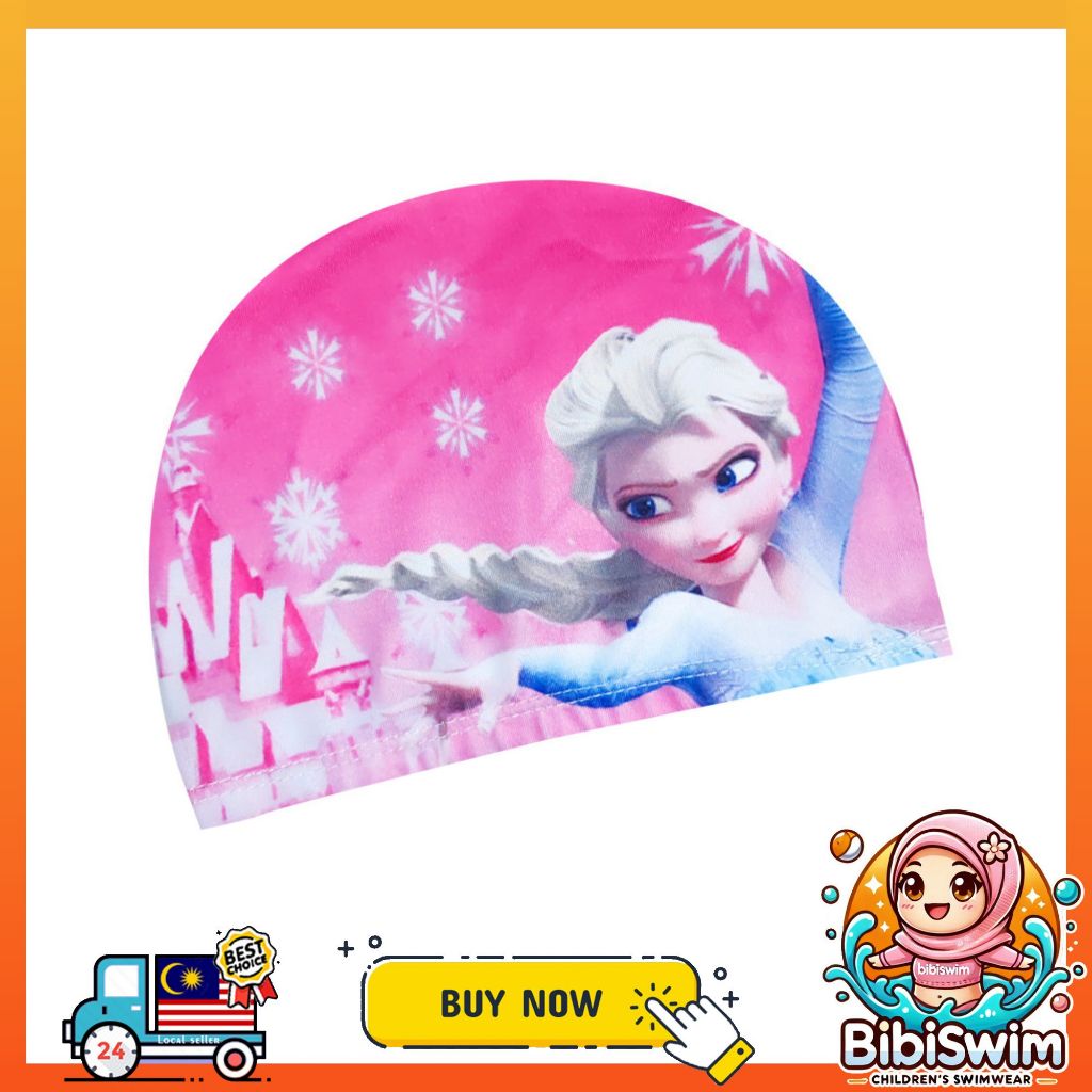 BIBISWIM Cartoon Kids Swim Cap