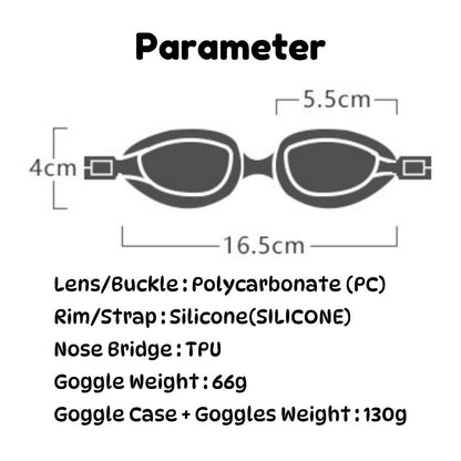 BIBISWIM Earplug Swim Goggles Anti Fog
