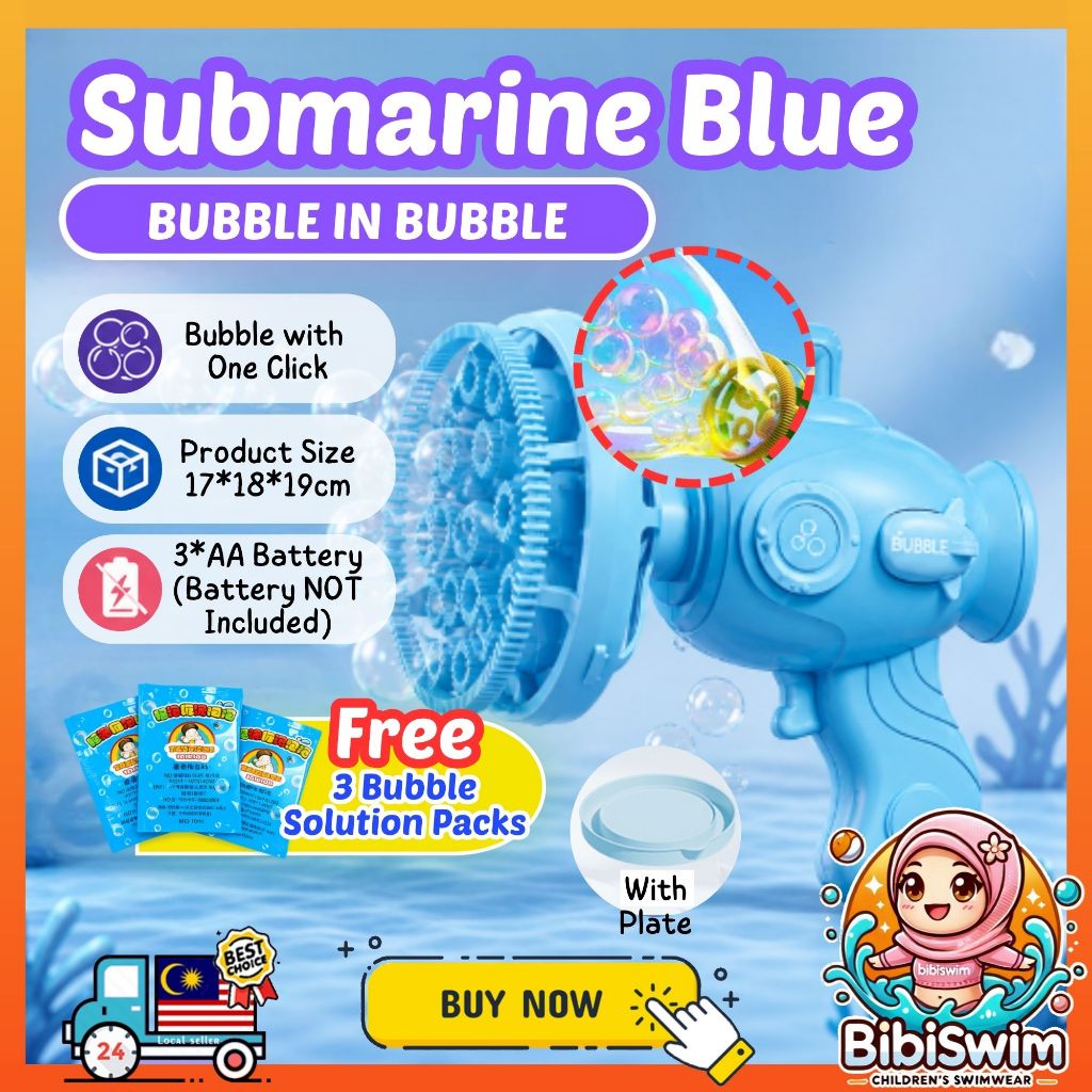 BIBISWIM Automatic Bubble Blaster with LED Lights