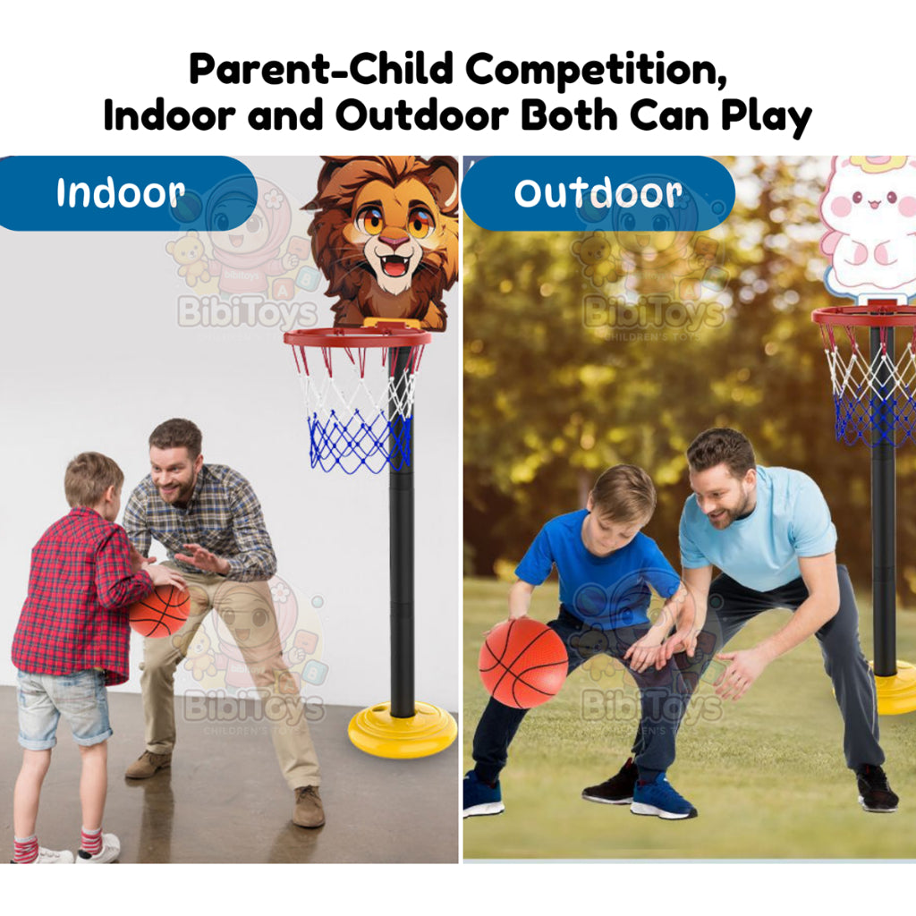 BIBISWIM Adjustable Kids Basketball Hoop Set