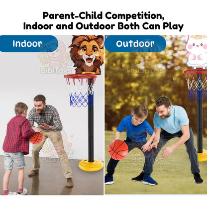 BIBISWIM Adjustable Kids Basketball Hoop Set