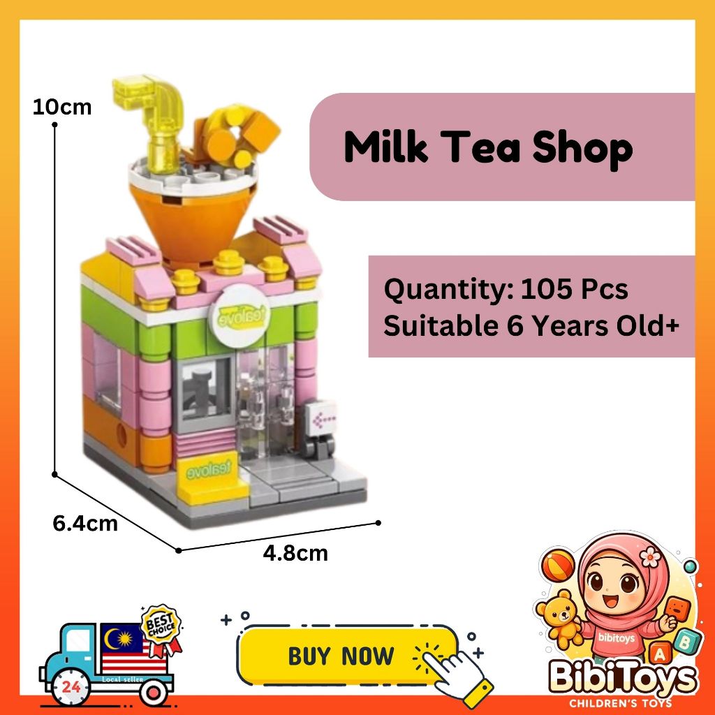 BIBISWIM STEM Street Shop Building Blocks