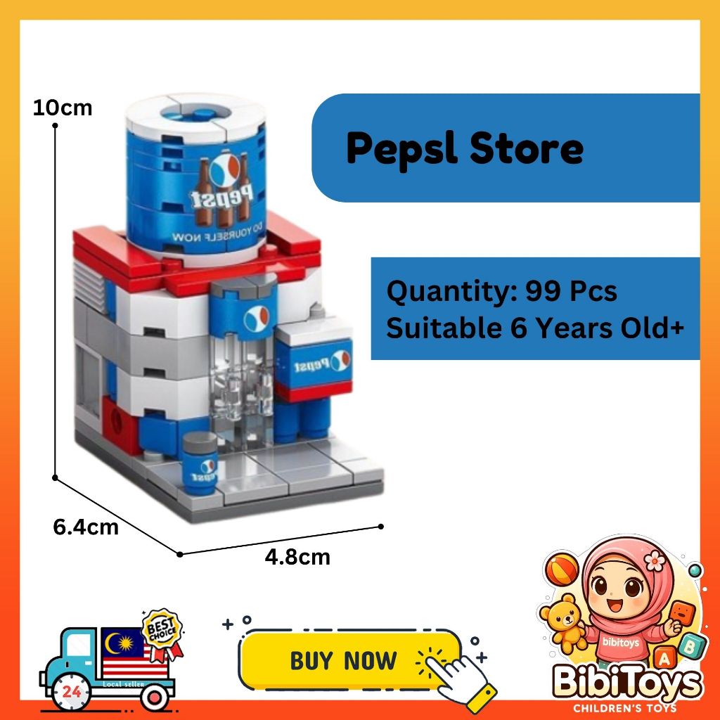 BIBISWIM STEM Street Shop Building Blocks
