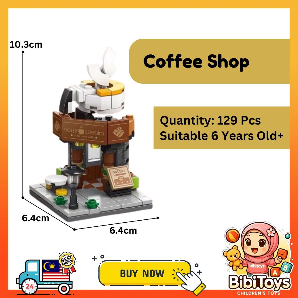 BIBISWIM STEM Street Shop Building Blocks