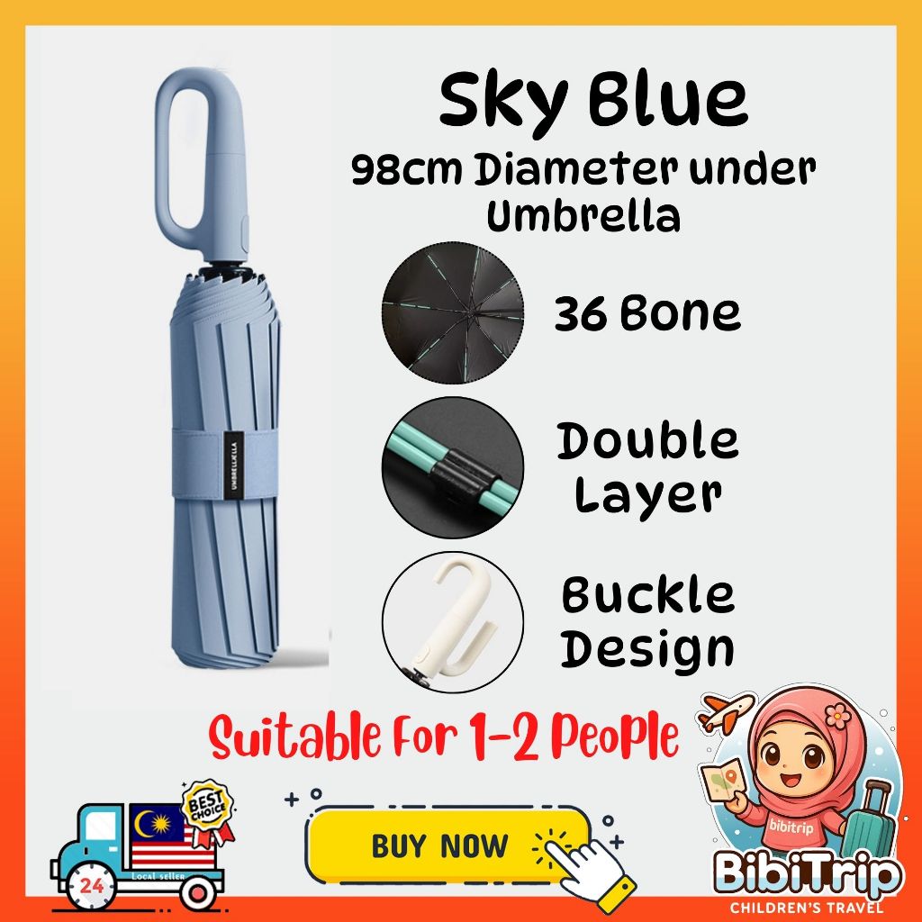BIBISWIM Heavy Duty Auto UV Umbrella