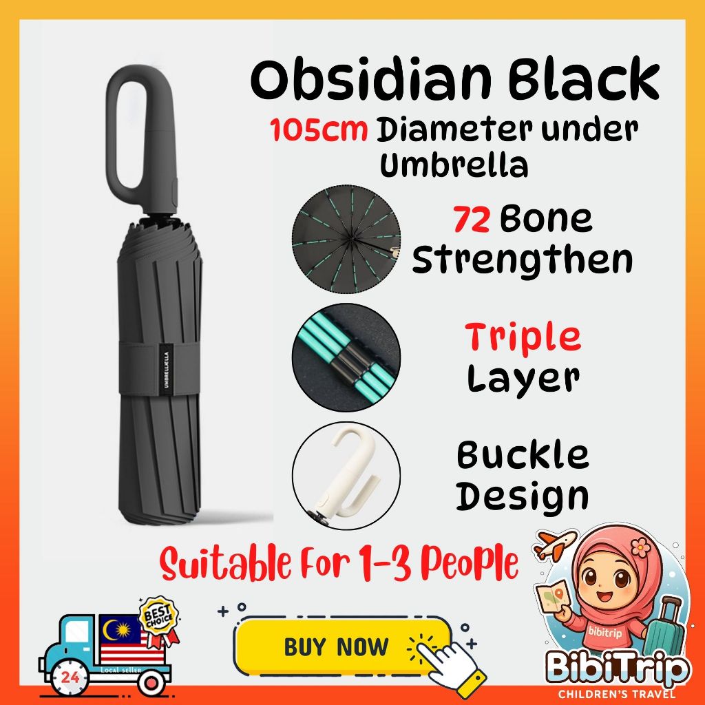 BIBISWIM Heavy Duty Auto UV Umbrella