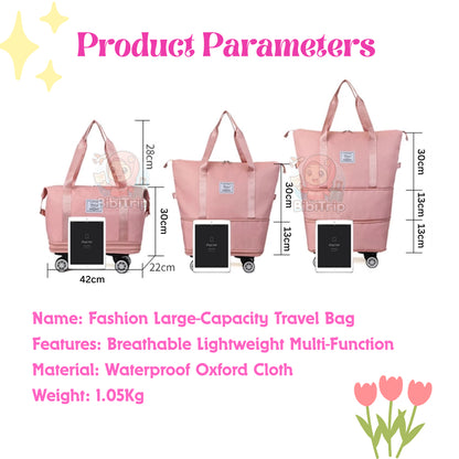 BIBISWIM Expandable Wheeled Travel Bag