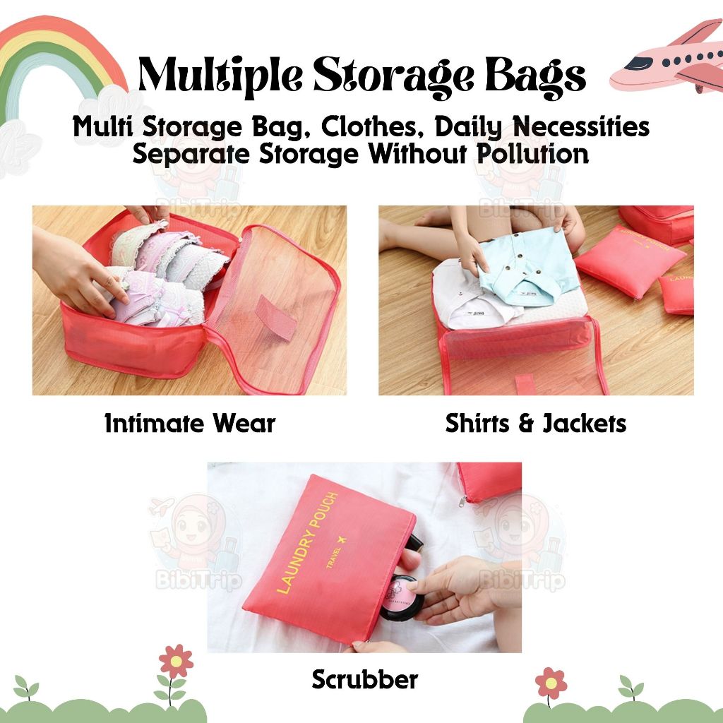 BIBISWIM 10-in-1 Packing Cube Travel Set