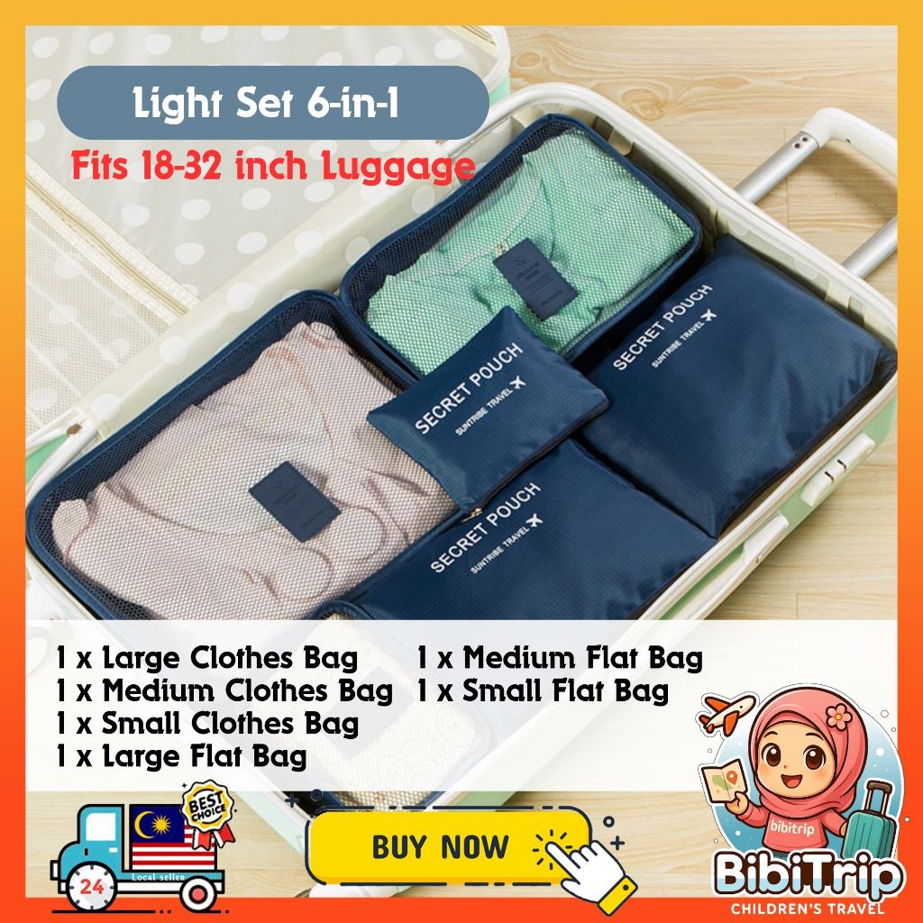 BIBISWIM 10-in-1 Packing Cube Travel Set