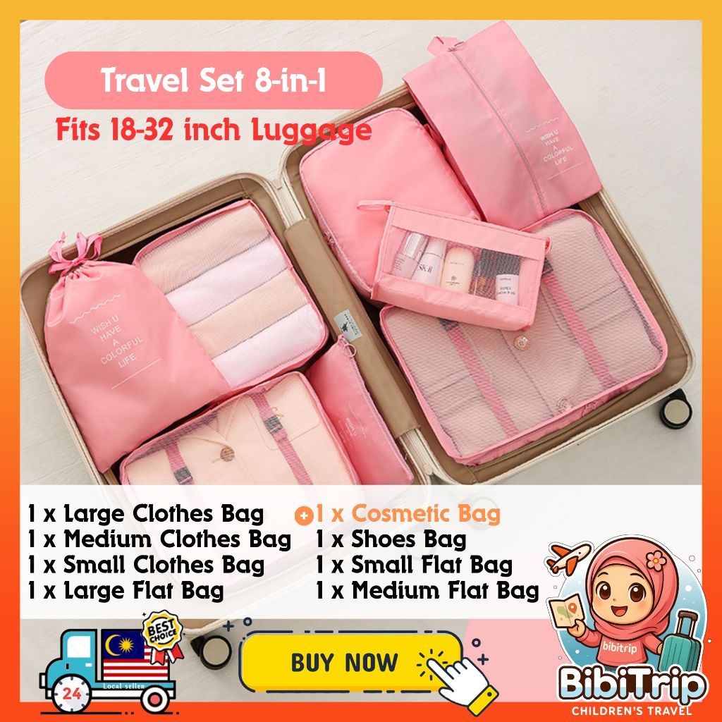 BIBISWIM 10-in-1 Packing Cube Travel Set