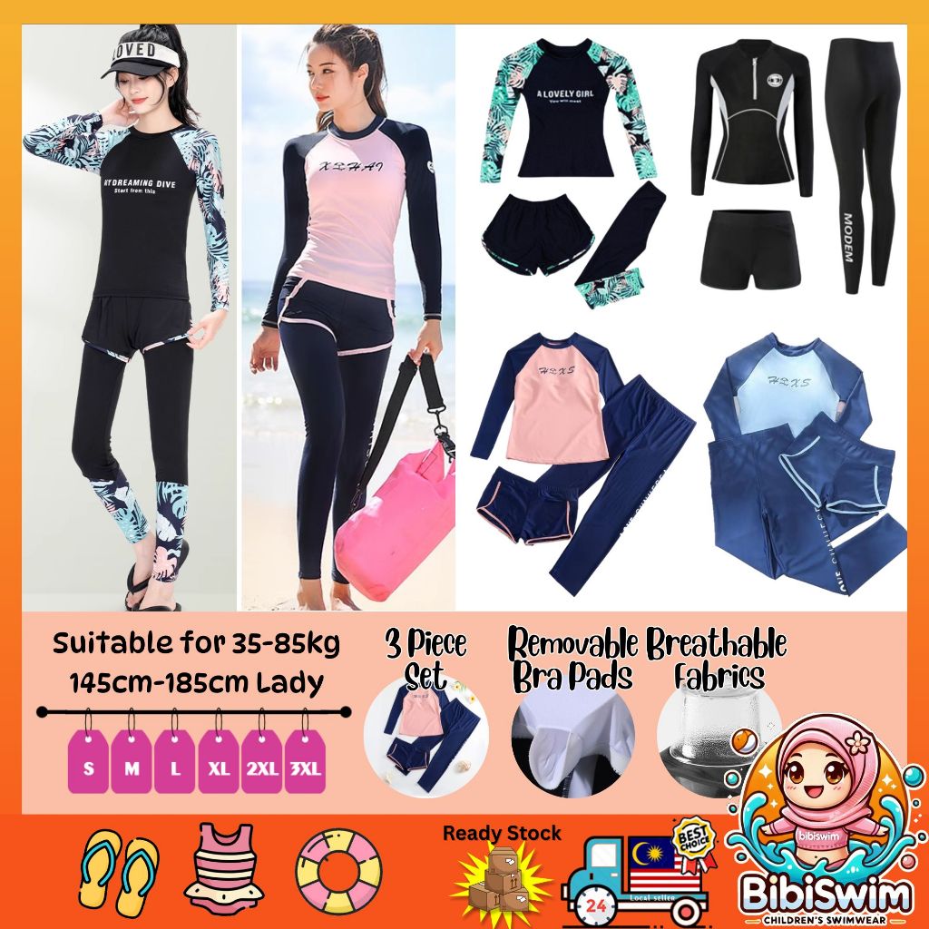 BIBISWIM Modest 3-Piece Swim Set